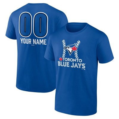 Toronto Blue Jays  Royal Personalized Name & Number Fastball Unisex T-Shirt Cotton Tee