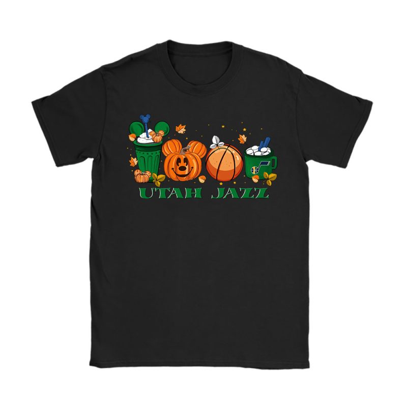 Utah Jazz x Halloween Horror Nights x Pumpkin Face Unisex T-Shirt Cotton Tee TAT15040