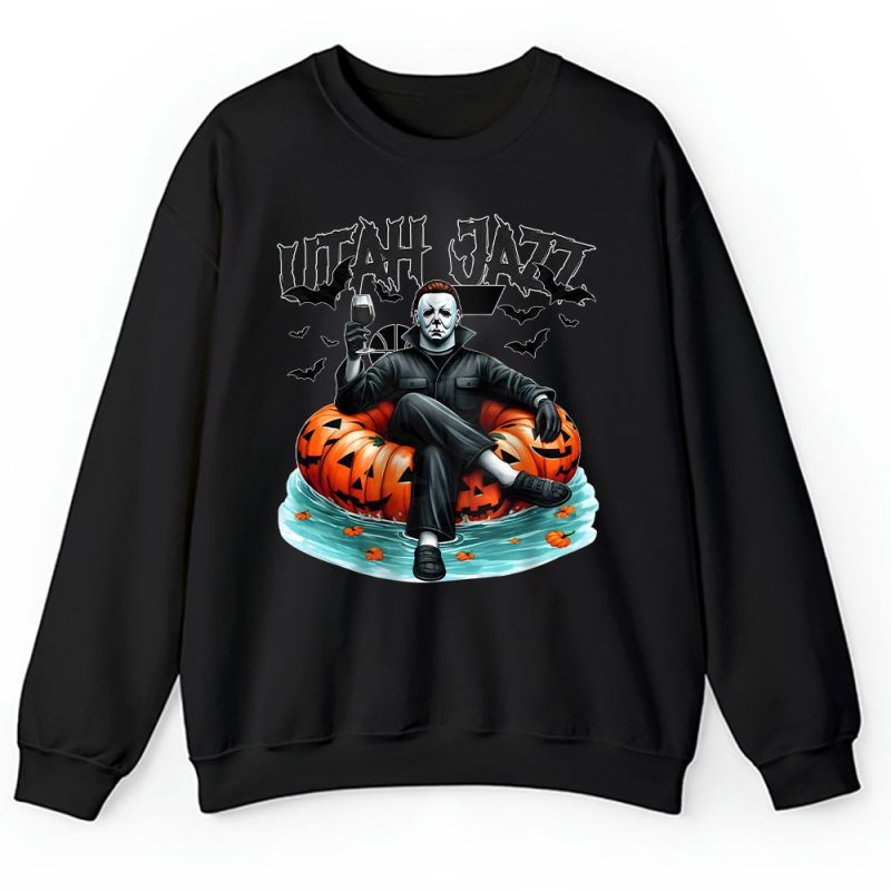 Utah Jazz x Halloween Masquerade NBA x Michael Myers Masked Killer Unisex Sweatshirt TAS15512