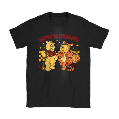 Washington Commanders Halloween x Trick Or Treat x Winnie The Pooh And Tigger Unisex T-Shirt Cotton Tee TAT16726