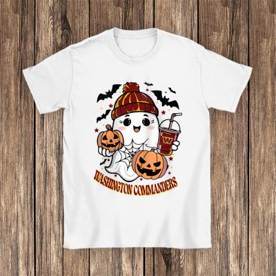 Washington Commanders x Halloween Holiday NFL x Cute Ghost Unisex T-Shirt Cotton Tee TAT16730