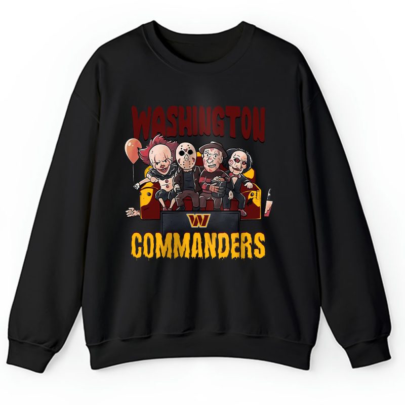 Washington Commanders x Halloween Holiday NFL x Horror Movie Unisex Sweatshirt TAS16668