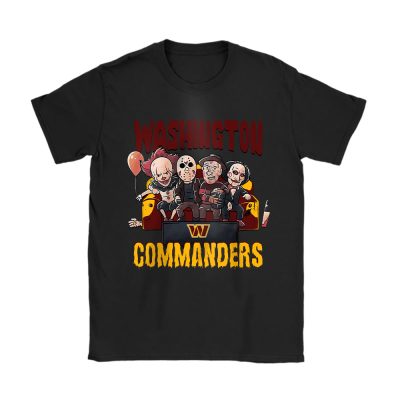 Washington Commanders x Halloween Holiday NFL x Horror Movie Unisex T-Shirt Cotton Tee TAT16738