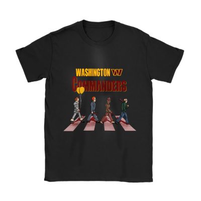 Washington Commanders x Halloween Holiday NFL x Horror Night x Clown And Murderer Unisex T-Shirt Cotton Tee TAT16739