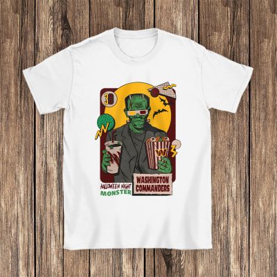 Washington Commanders x Halloween Masquerade Wolf Man NFL Unisex T-Shirt Cotton Tee TAT16742