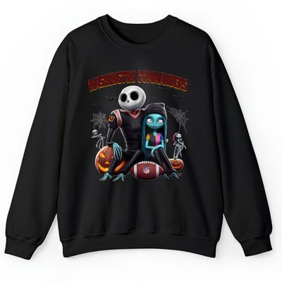 Washington Commanders x Halloween NFL x Jack And Sally Unisex Sweatshirt TAS16735