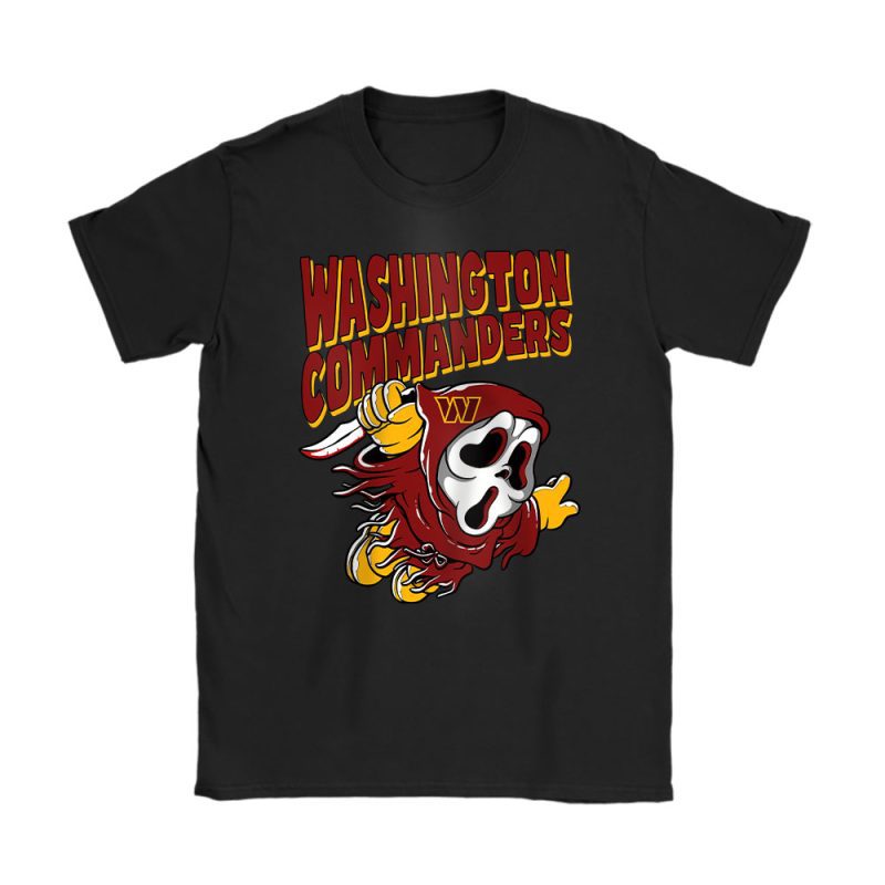 Washington Commanders x Its Halloween NFL x Ghost Coming Unisex T-Shirt Cotton Tee TAT16729