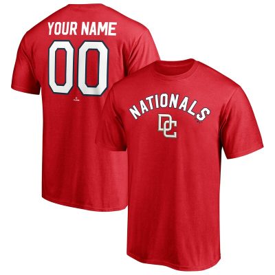 Washington Nationals Red Cooperstown Winning Streak Personalized Name & Number Unisex T-Shirt Cotton Tee