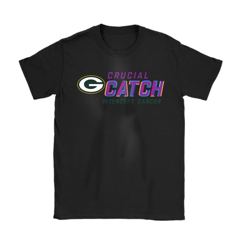 Green Bay Packers Support Cancer Warrior Crucial Catch Intercept Cancer Unisex T-Shirt Cotton Tee TAT17267