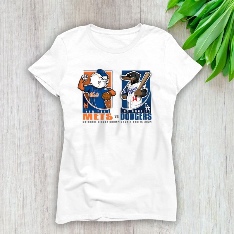 2024 NLCS LA Dodgers Vs NY Mets Baseball Gift For Fan Lady T-Shirt Women Tee LTL19460