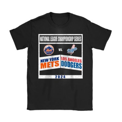 2024 NLCS LA Dodgers Vs NY Mets Baseball Gift For Fan Unisex T-Shirt Cotton Tee TAS19458