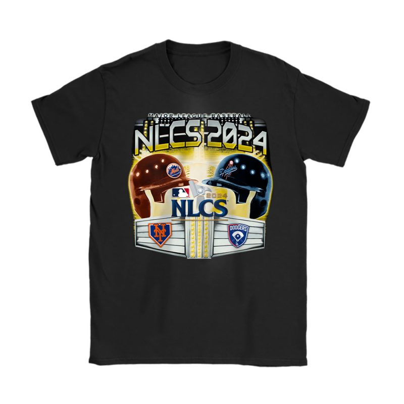 2024 NLCS LA Dodgers Vs NY Mets Baseball Gift For Fan Unisex T-Shirt Cotton Tee TAS19459