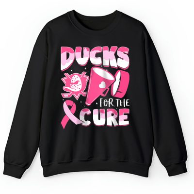 Anaheim Ducks Support Cancer Warrior Cancer Awareness Breast Cancer Gift Unisex Sweatshirt TAS17767