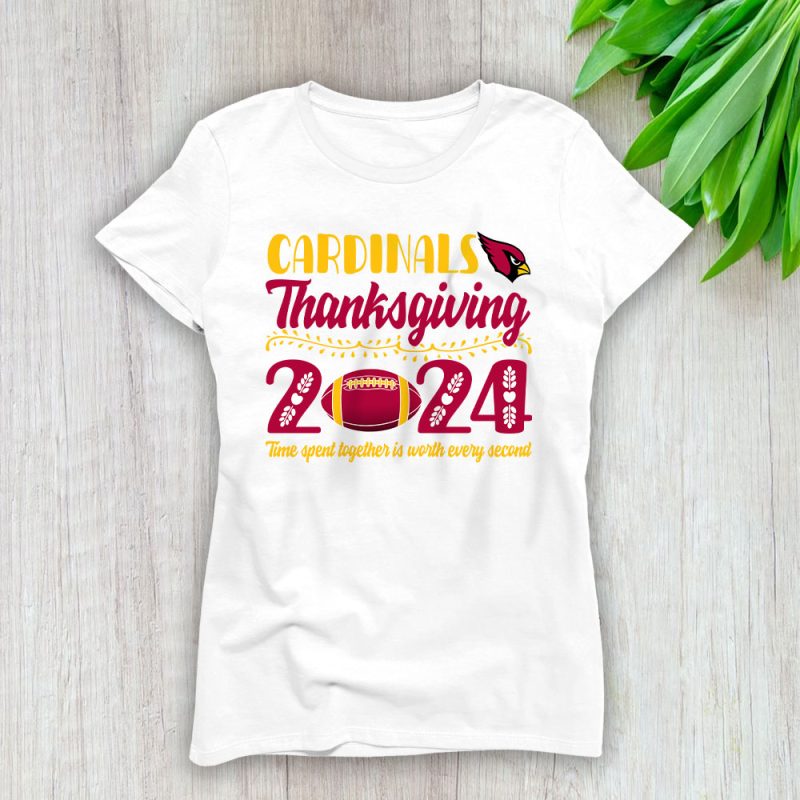 Arizona Cardinals Happy Thanksgiving NFL Thanksgiving Gift Lady T-Shirt Women Tee LTL17862