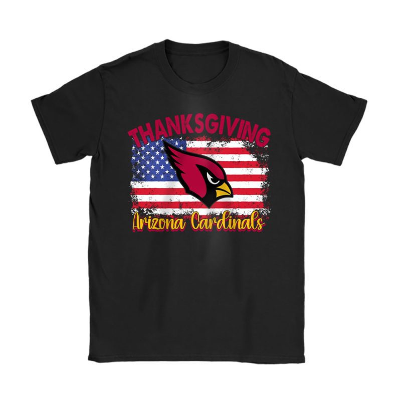 Arizona Cardinals Happy Thanksgiving NFL Thanksgiving Gift Unisex T-Shirt Cotton Tee TAS18280