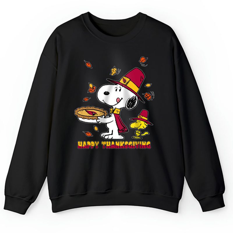 Arizona Cardinals Happy Thanksgiving NFL Thanksgiving Snoopy Gift Unisex Sweatshirt TAS17865