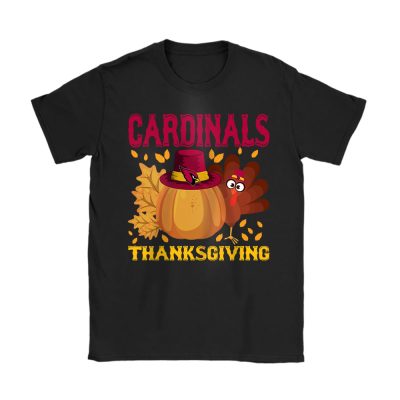 Arizona Cardinals Happy Thanksgiving NFL Thanksgiving Turkey Gooble Gift Unisex T-Shirt Cotton Tee TAS18951