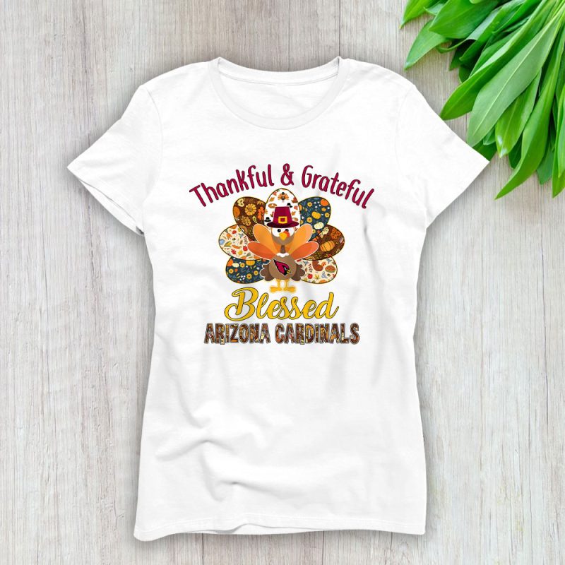 Arizona Cardinals Thanksgiving Gift For Fan Happythanksgiving Turkey Lady T-Shirt Women Tee LTL17864