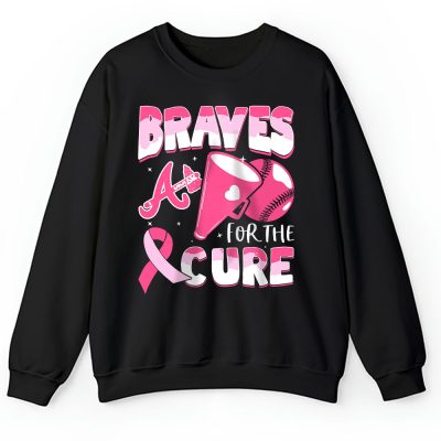 Atlanta Braves Support Cancer Warrior Cancer Awareness Breast Cancer Gift Unisex Sweatshirt TAS17770