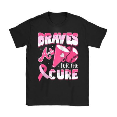 Atlanta Braves Support Cancer Warrior Cancer Awareness Breast Cancer Gift Unisex T-Shirt Cotton Tee TAT17770