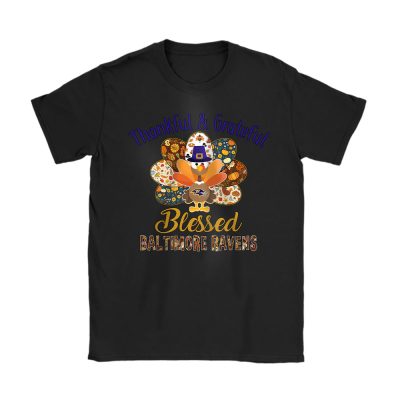 Baltimore Ravens Thanksgiving Gift For Fan Happythanksgiving Turkey Unisex T-Shirt Cotton Tee TAT17882