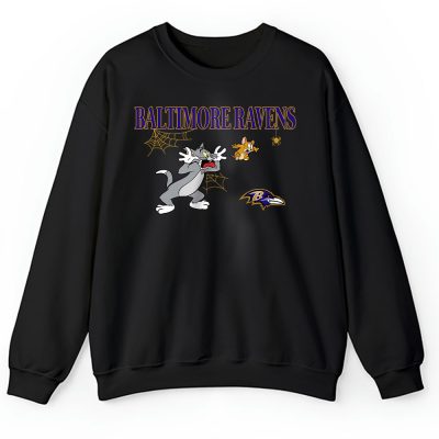 Baltimore Ravens x Halloween Masquerade NFL x Tom And Jerry Unisex Sweatshirt TAS16936