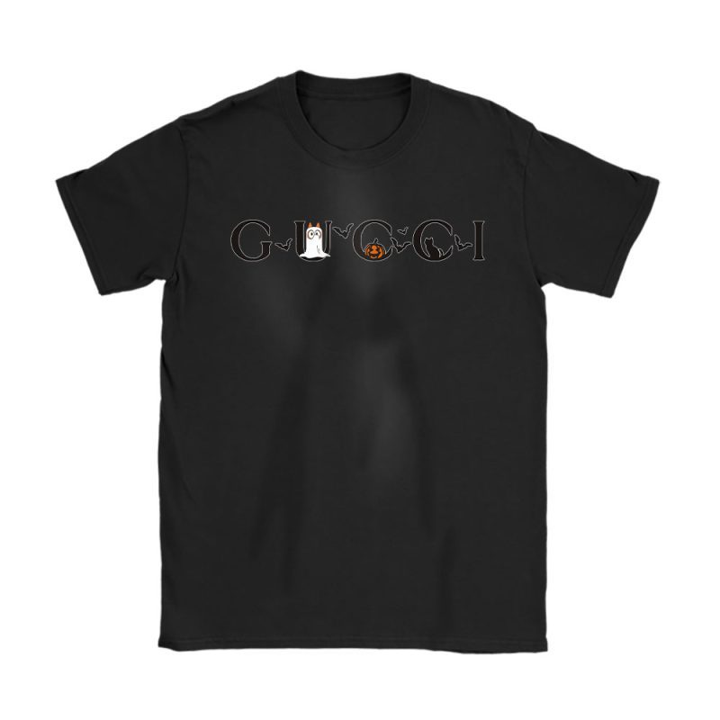 Bluey Bingo Halloween Gucci Unisex T-Shirt Cotton Tee TAS18265