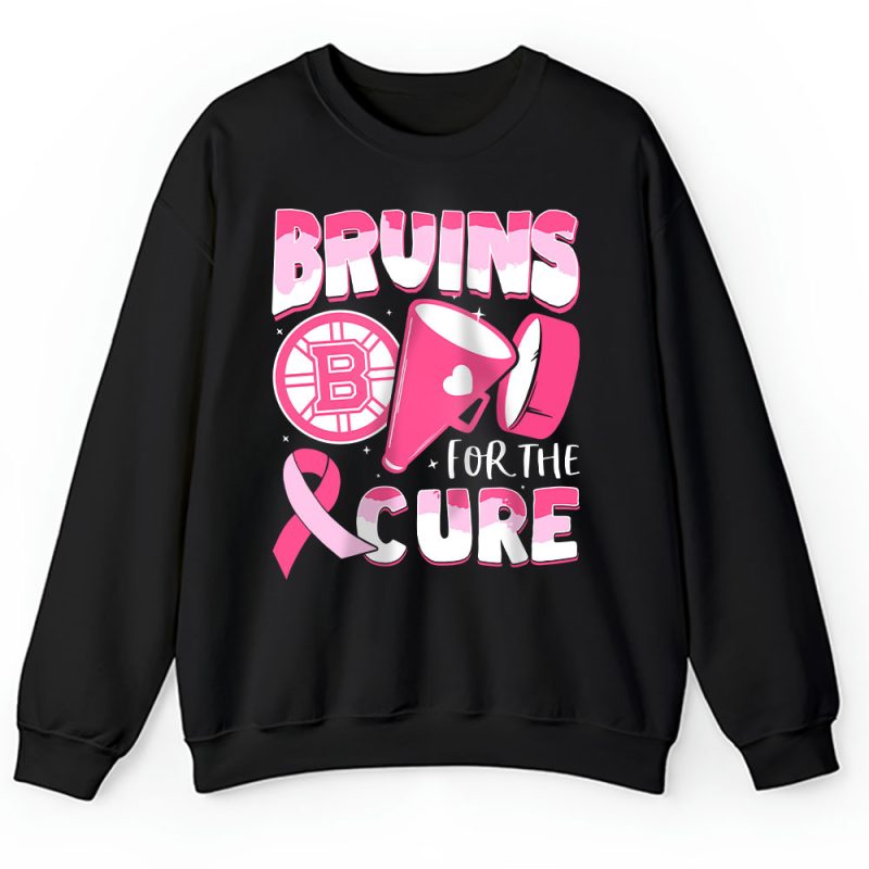 Boston Bruins Support Cancer Warrior Cancer Awareness Breast Cancer Gift Unisex Sweatshirt TAS17774