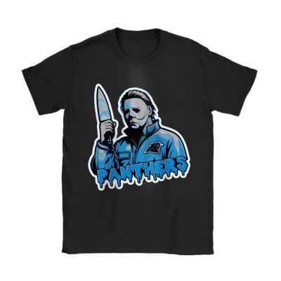 Carolina Panthers Halloween Masquerade NFL Michael Myers Masked Killer Unisex T-Shirt Cotton Tee TAT17547