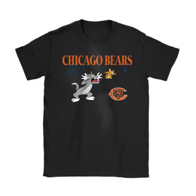 Chicago Bears x Halloween Masquerade NFL x Tom And Jerry Unisex T-Shirt Cotton Tee TAT16939