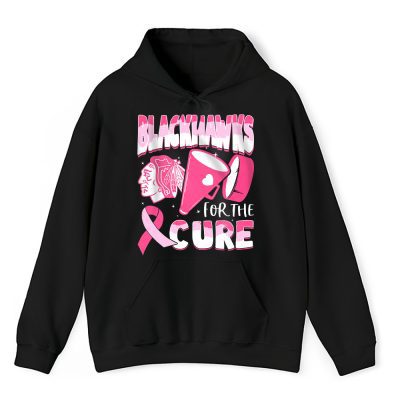 Chicago Blackhawks Support Cancer Warrior Cancer Awareness Breast Cancer Gift Unisex Hoodie TAH17783