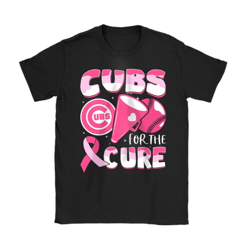 Chicago Cubs Support Cancer Warrior Cancer Awareness Breast Cancer Gift Unisex T-Shirt Cotton Tee TAT17788