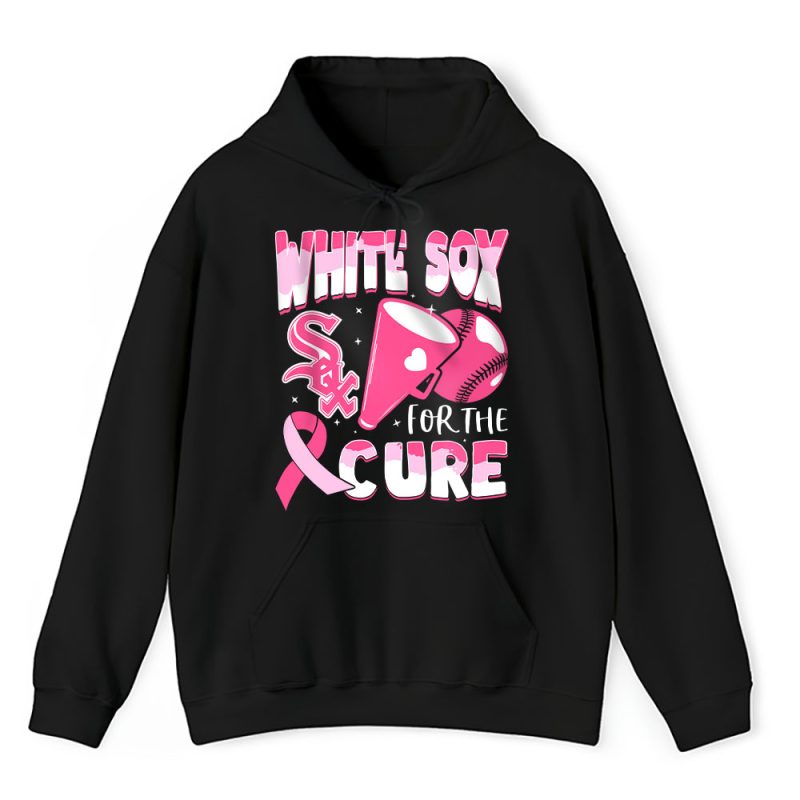 Chicago White Sox Support Cancer Warrior Cancer Awareness Breast Cancer Gift Unisex Hoodie TAH17787