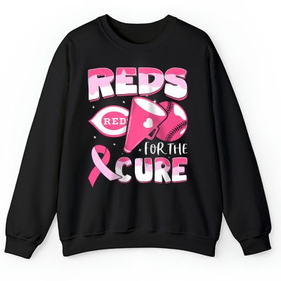 Cincinnati Reds Support Cancer Warrior Cancer Awareness Breast Cancer Gift Unisex Sweatshirt TAS17790