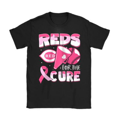 Cincinnati Reds Support Cancer Warrior Cancer Awareness Breast Cancer Gift Unisex T-Shirt Cotton Tee TAT17790