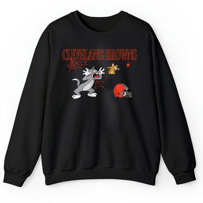 Cleveland Browns x Halloween Masquerade NFL x Tom And Jerry Unisex Sweatshirt TAS16941