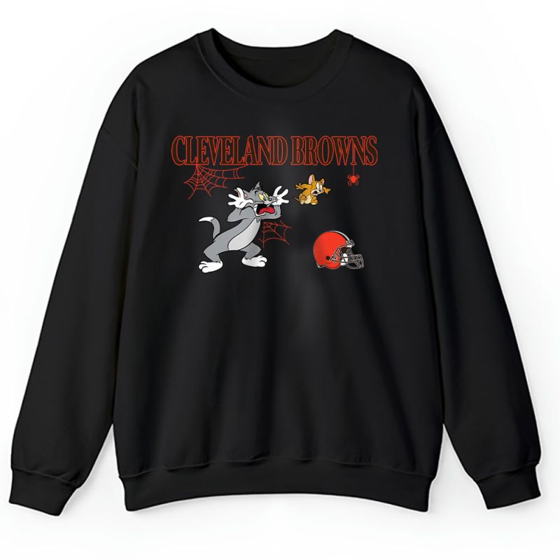 Cleveland Browns x Halloween Masquerade NFL x Tom And Jerry Unisex Sweatshirt TAS16941