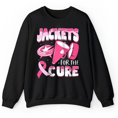 Columbus Blue Jackets Support Cancer Warrior Cancer Awareness Breast Cancer Gift Unisex Sweatshirt TAS17784