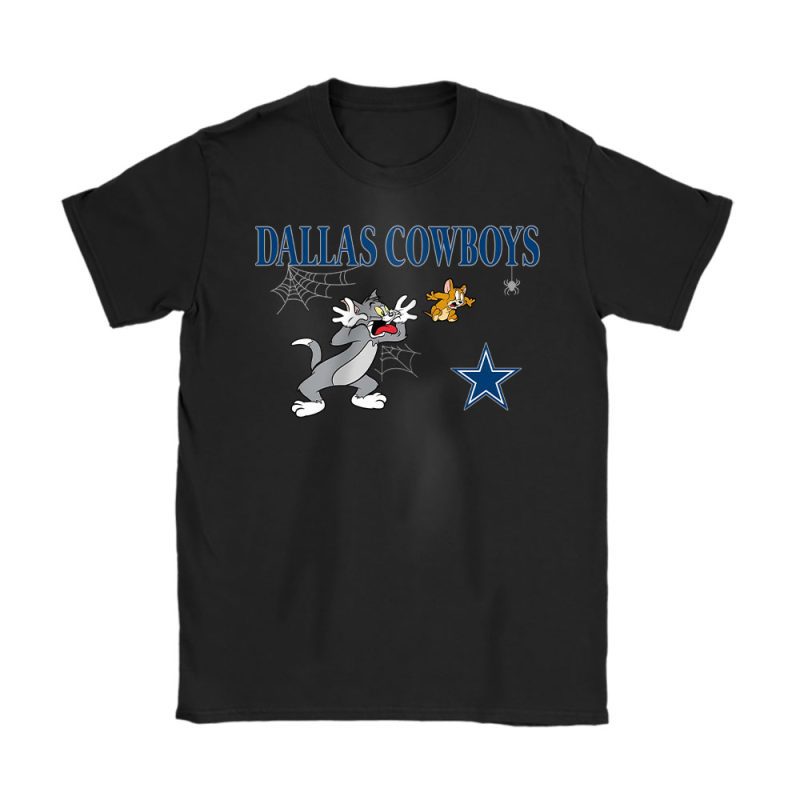 Dallas Cowboys x Halloween Masquerade NFL x Tom And Jerry Unisex T-Shirt Cotton Tee TAT16942