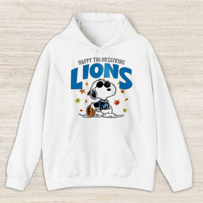 Detroit Lions Happy Thanksgiving NFL Thanksgiving Snoopy Gift Unisex Hoodie TAH17957