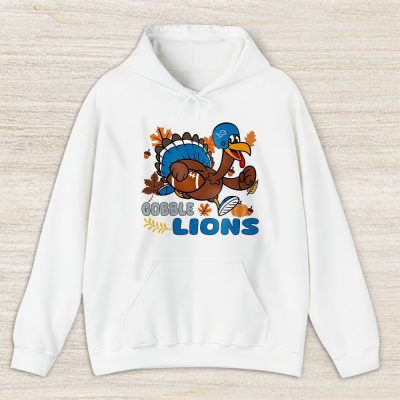 Detroit Lions Happy Thanksgiving NFL Thanksgiving Turkey Gooble Gift Unisex Hoodie TAH17956