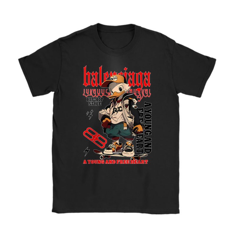 Donald Duck Free Heart Balenciaga Unisex T-Shirt Cotton Tee TAT16972