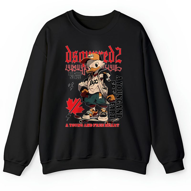 Donald Duck Free Heart Dsquared2 Unisex Sweatshirt TAS16974