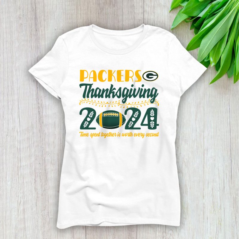 Green Bay Packers Happy Thanksgiving NFL Thanksgiving Gift Lady T-Shirt Women Tee LTL17961