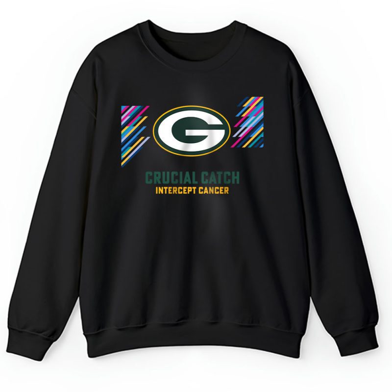 Green Bay Packers Support Cancer Warrior Crucial Catch Intercept Cancer Unisex Sweatshirt TAS17269