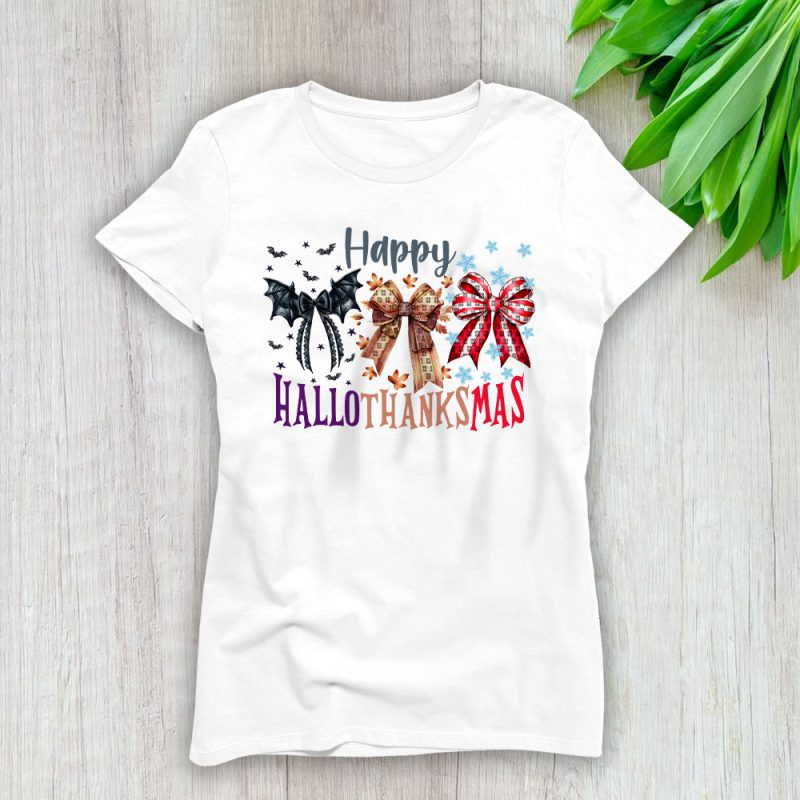 Hallothanksmas Coquette Bow Givenchy Lady T-Shirt Women Tee LTL19357