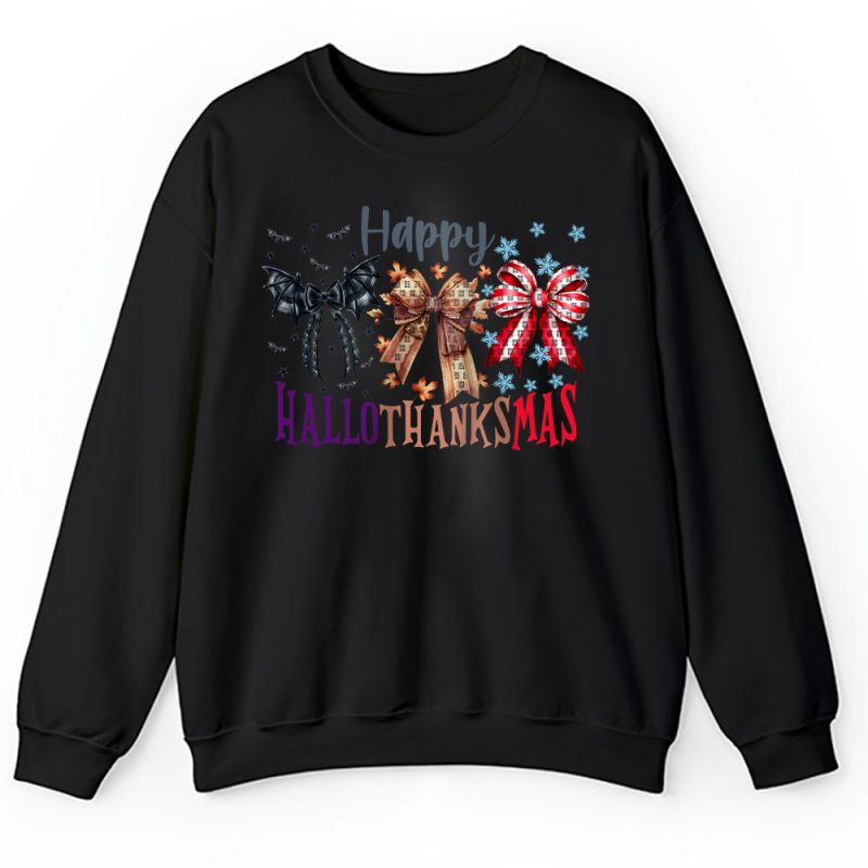 Hallothanksmas Coquette Bow Givenchy Unisex Sweatshirt TAS19515