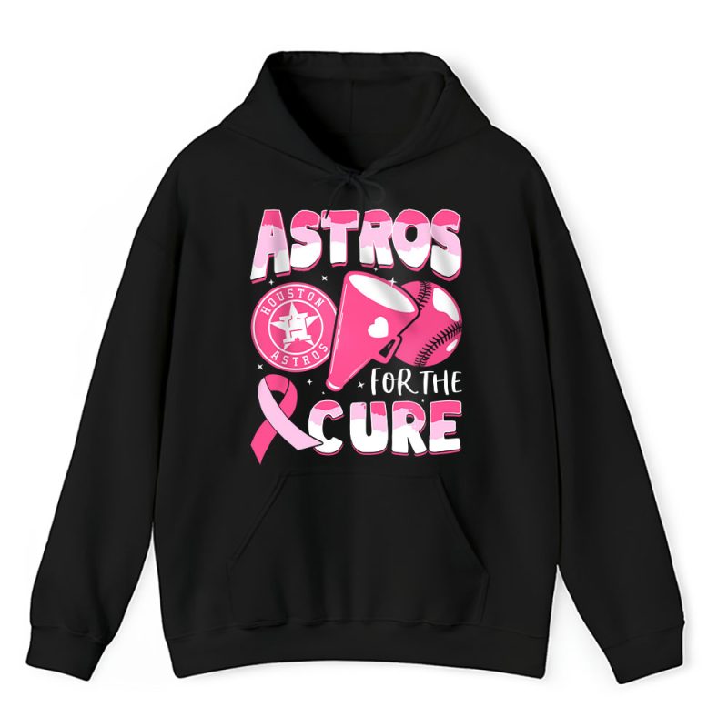 Houston Astros Support Cancer Warrior Cancer Awareness Breast Cancer Gift Unisex Hoodie TAH17804