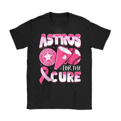 Houston Astros Support Cancer Warrior Cancer Awareness Breast Cancer Gift Unisex T-Shirt Cotton Tee TAT17804