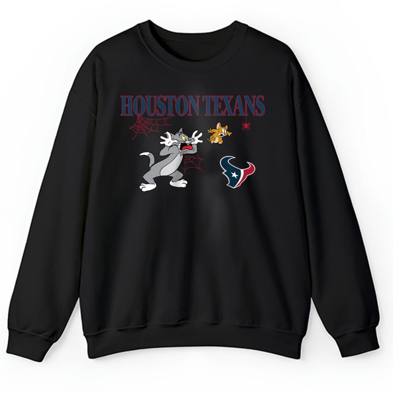 Houston Texans x Halloween Masquerade NFL x Tom And Jerry Unisex Sweatshirt TAS16946